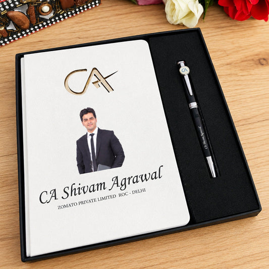 Personalized MDF Professional Diary With Pen Combo – HD Digital Print