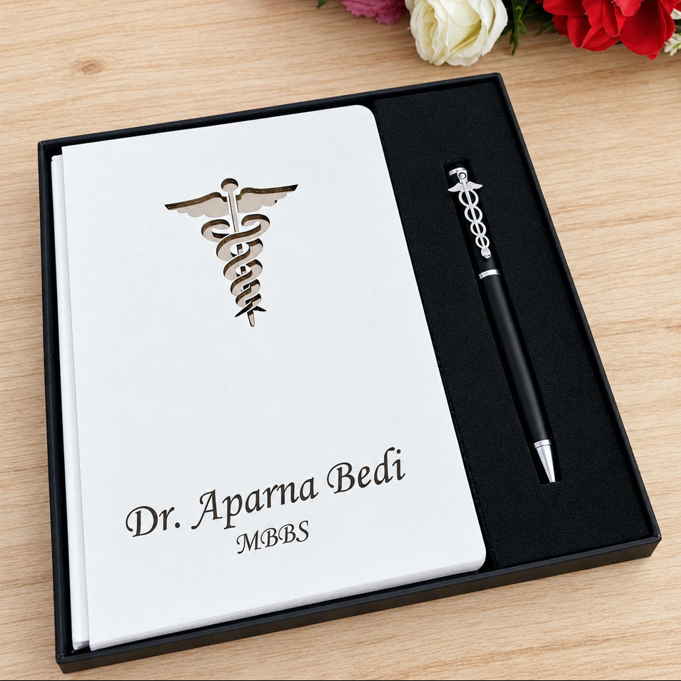 Personalized MDF Professional Diary With Pen Combo – HD Digital Print