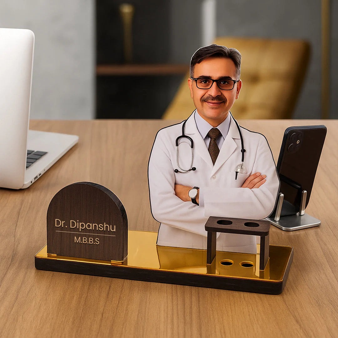 Personalized Doctor Table Nameplate