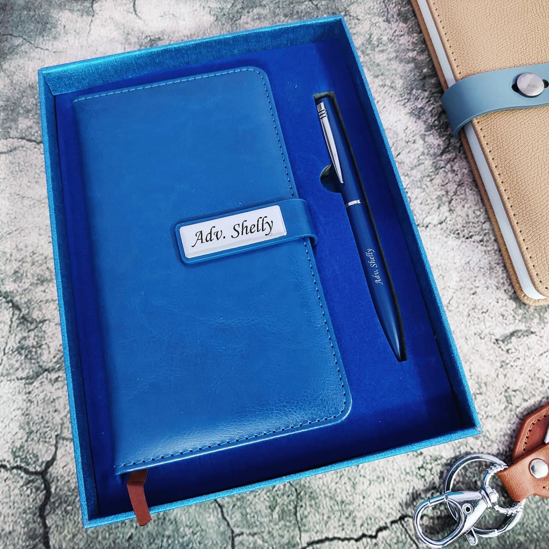 Customised Magnetic Lock Diary With Pen Set