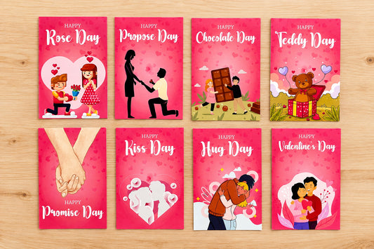Personalized 8 Days 8 Cards Valentine Special