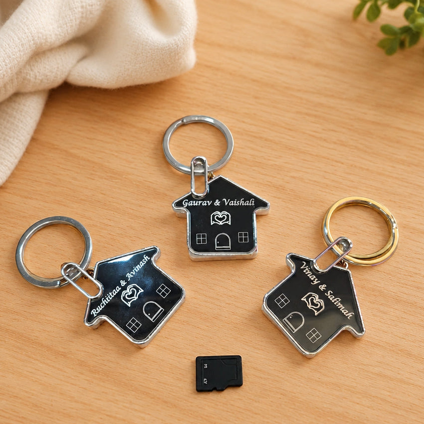 Personalized Home Shape Keychain