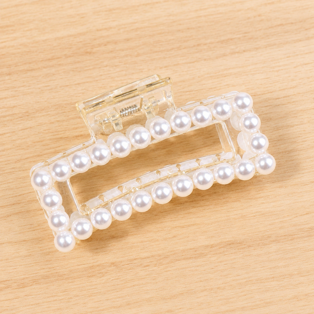 Rectangle Pearl Hair Claw