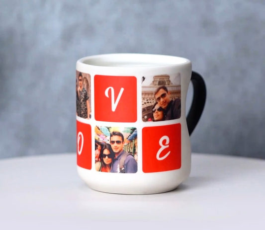 Personalized Magic Mug With Heart Shape Handle
