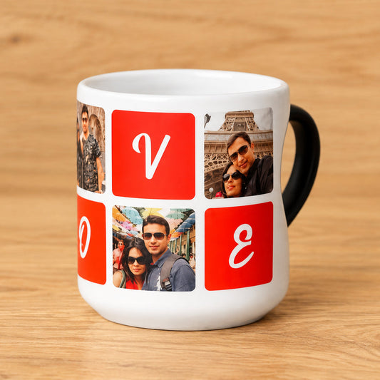 Personalized Magic Mug With Heart Shape Handle