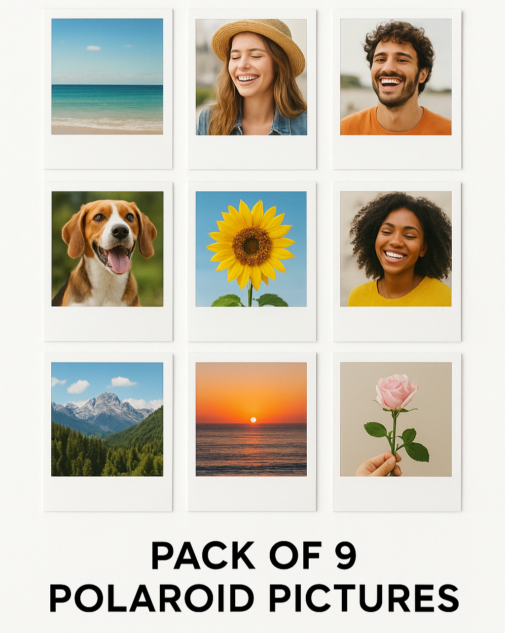 Set of 9 Custom Polaroid Photos