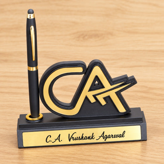 Personalized High-Quality Professional Pen + Stand Cum Table Top
