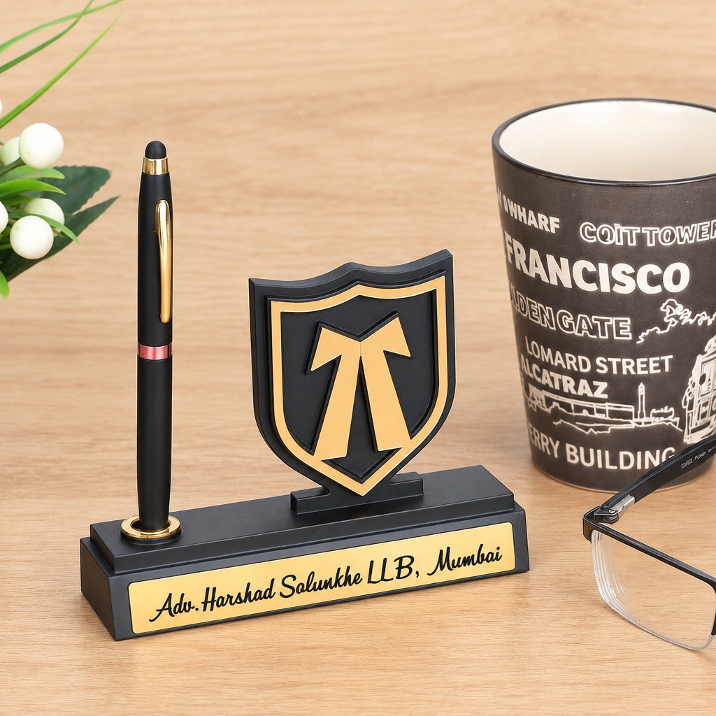 Personalized High-Quality Professional Pen + Stand Cum Table Top