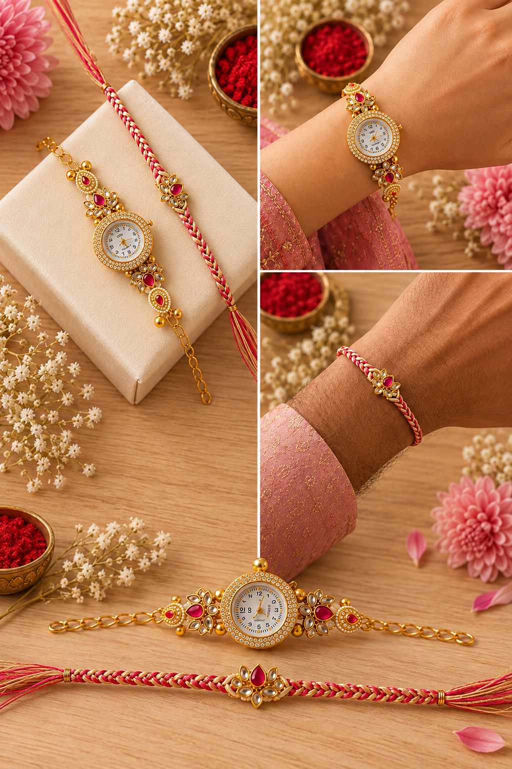 Ethnic Bhai Bhabhi Rakhi Pair