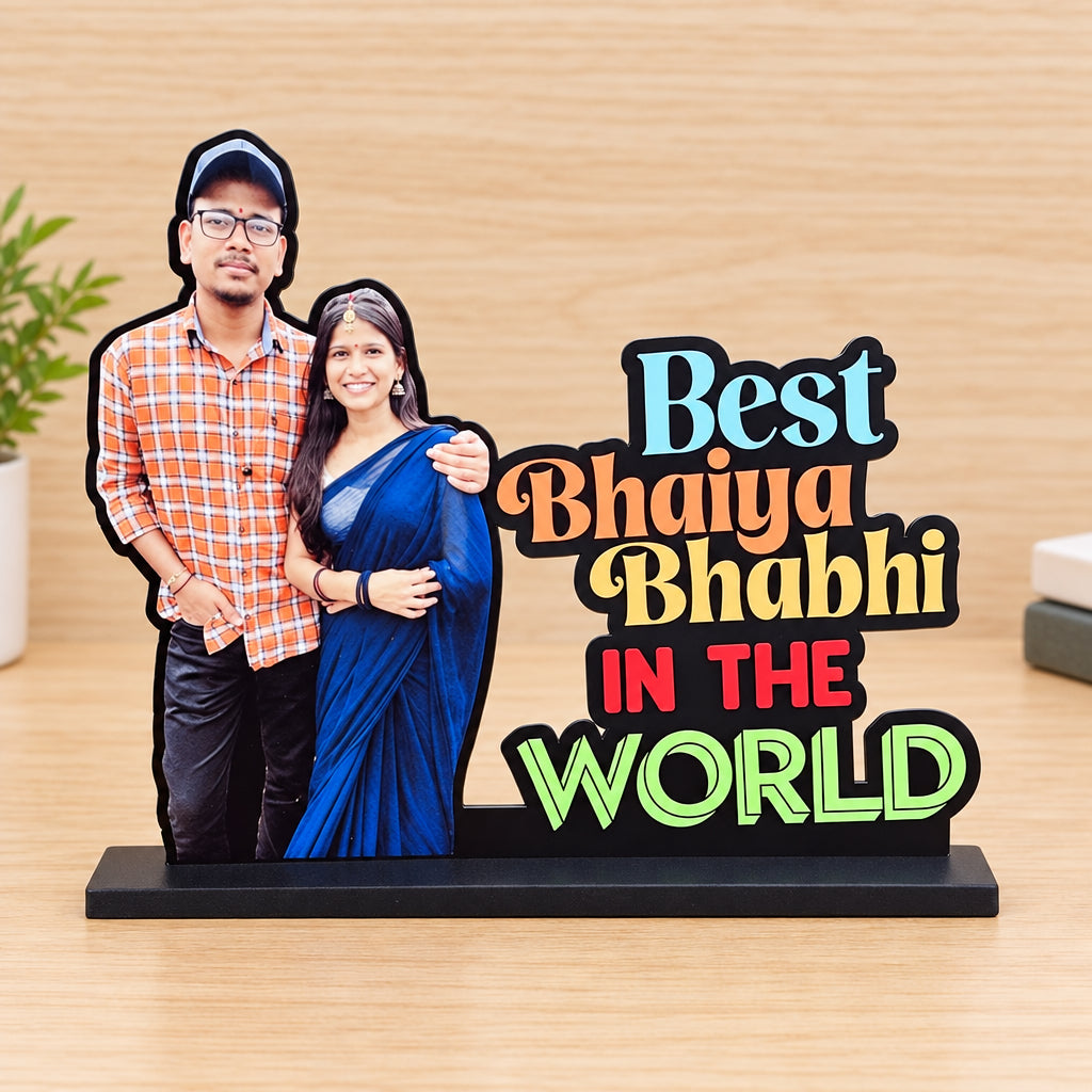 Best Brother, Sister, Bhaiya & Bhabhi Photo Table Top
