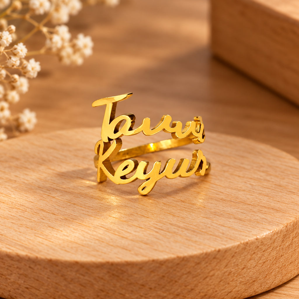 Personalized Adjustable Name Ring
