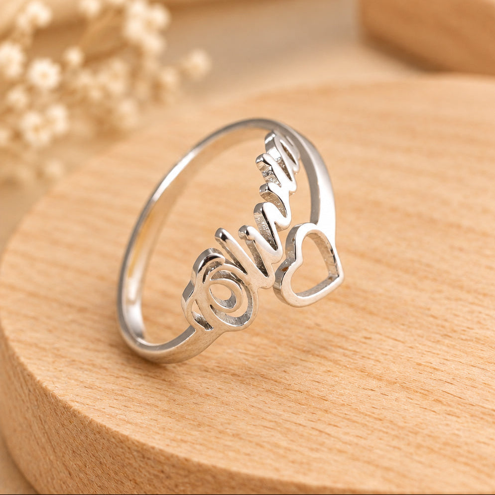 Personalized Adjustable Name Ring