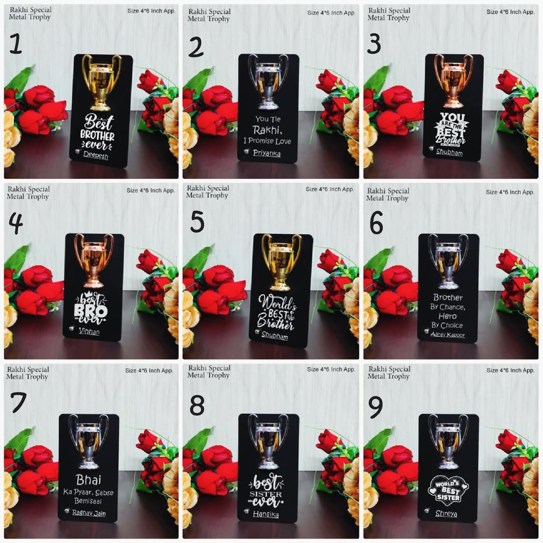 Customised Metal Trophy For Brother/Sister
