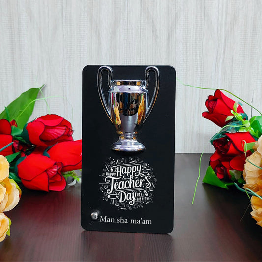 Customised Metal Trophy For Teacher
