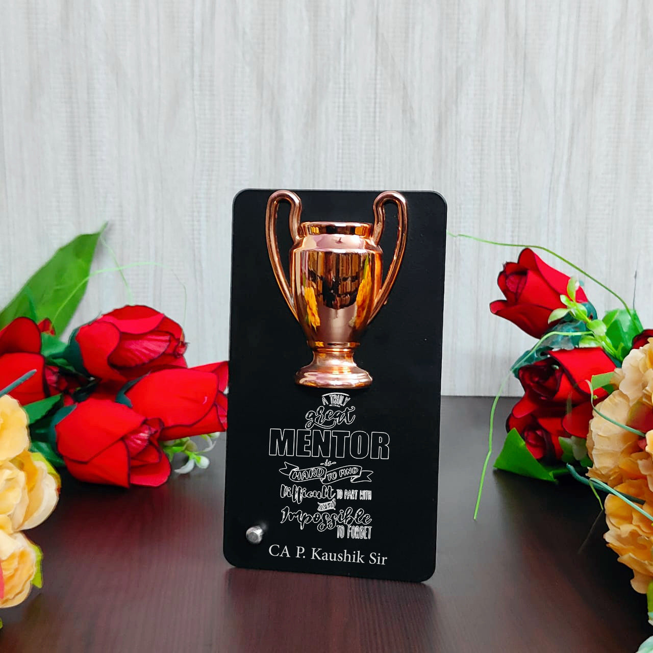 Customised Metal Trophy For Teacher
