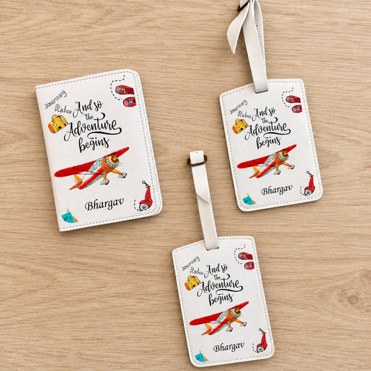 Customisable Printed Passport Cover & 2 Printed Luggage Tags