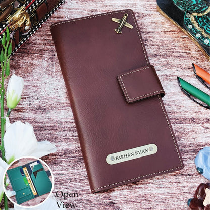 Personalized Premium Leather Unisex Travel Wallet