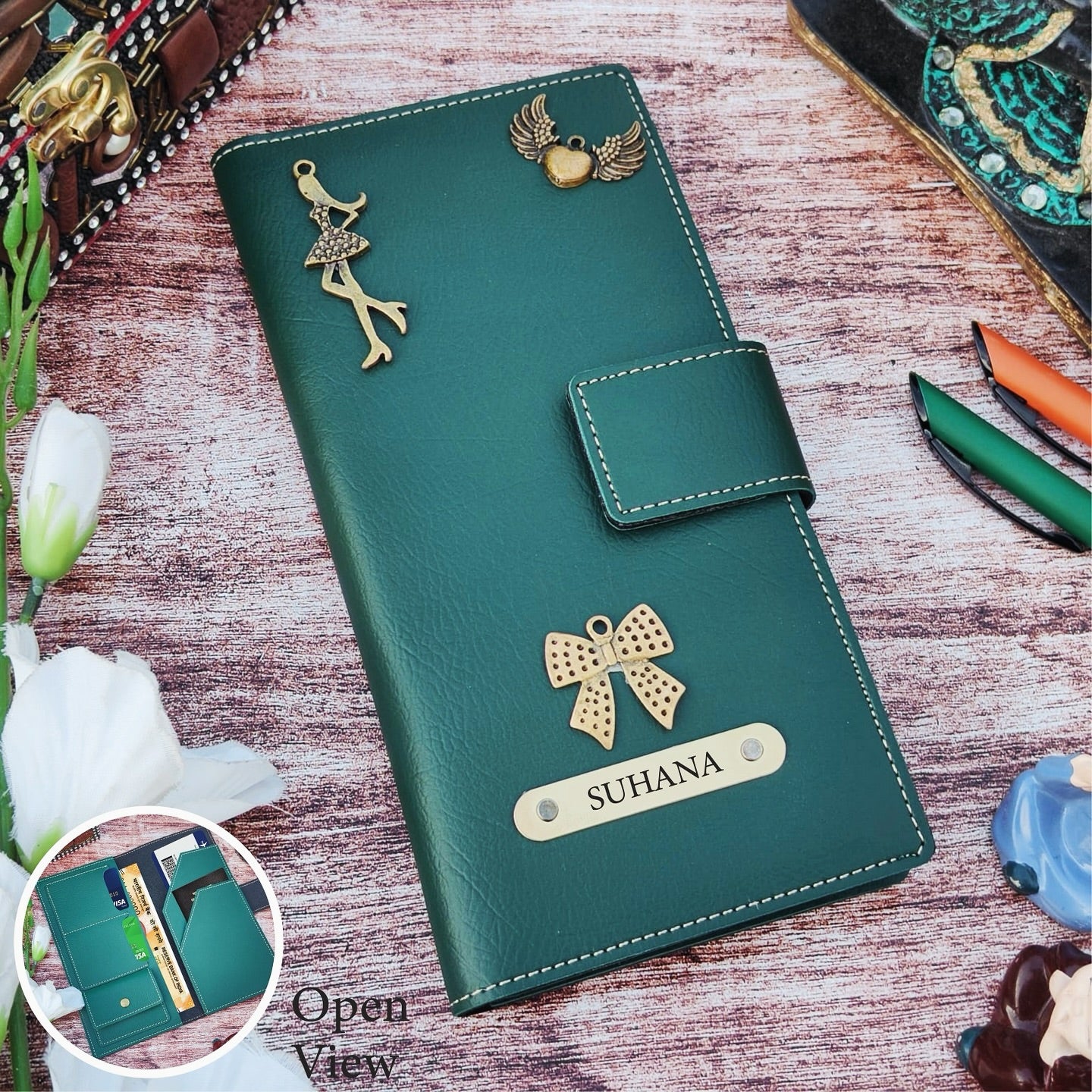 Personalized Premium Leather Unisex Travel Wallet