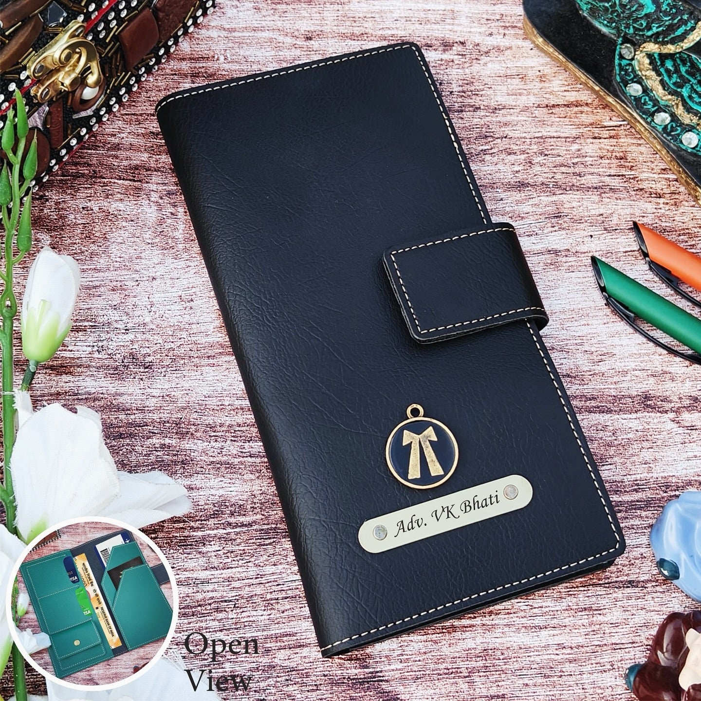 Personalized Premium Leather Unisex Travel Wallet