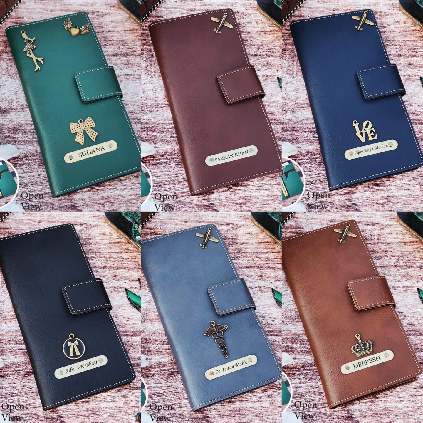 Personalized Premium Leather Unisex Travel Wallet