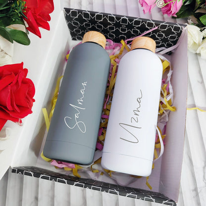 Personalized Matte Finish Stainless Steel Bottle Combo