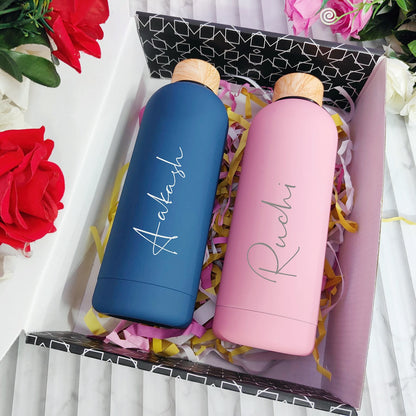 Personalized Matte Finish Stainless Steel Bottle Combo