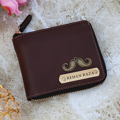 Personalized Premium Leather Unisex Zip Wallet