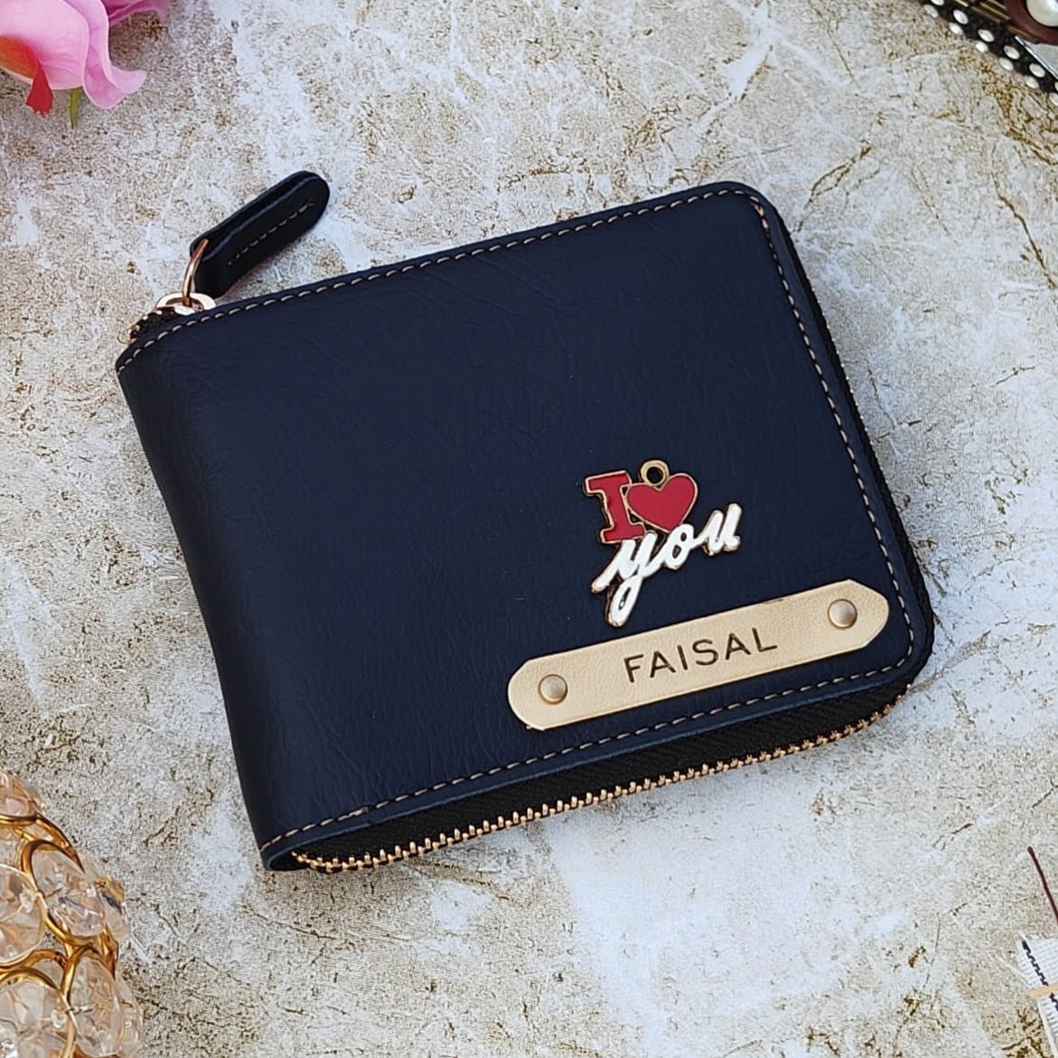 Personalized Premium Leather Unisex Zip Wallet