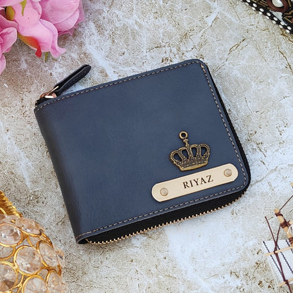 Personalized Premium Leather Unisex Zip Wallet
