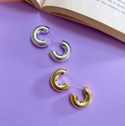 Silver & Golden Hoop Earrings