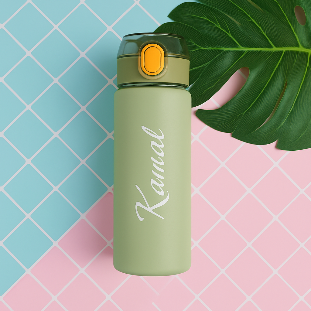 Personalized Premium Hot & Cold Vaccumed Bottle With Straw (Random Color)