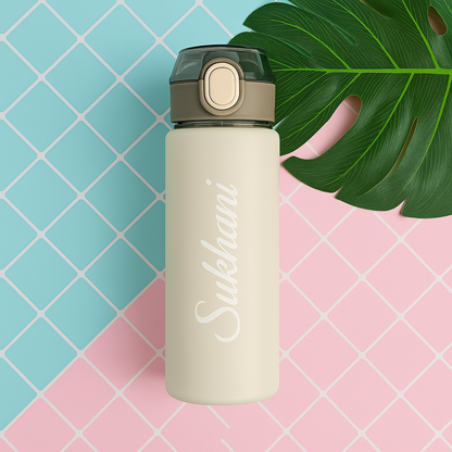 Personalized Premium Hot & Cold Vaccumed Bottle With Straw (Random Color)