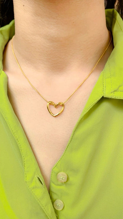 Anti Tarnish Heart Necklace