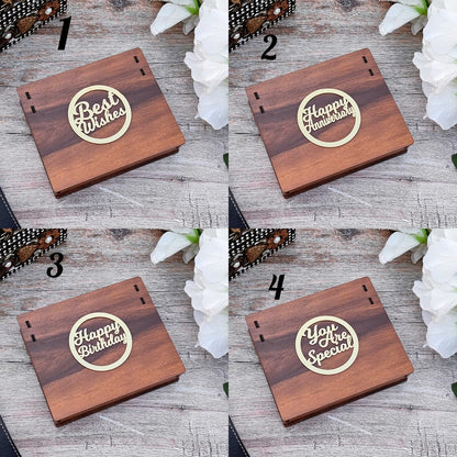 Personalized Premium Leather Unisex Wallet With Themed Wooden Box