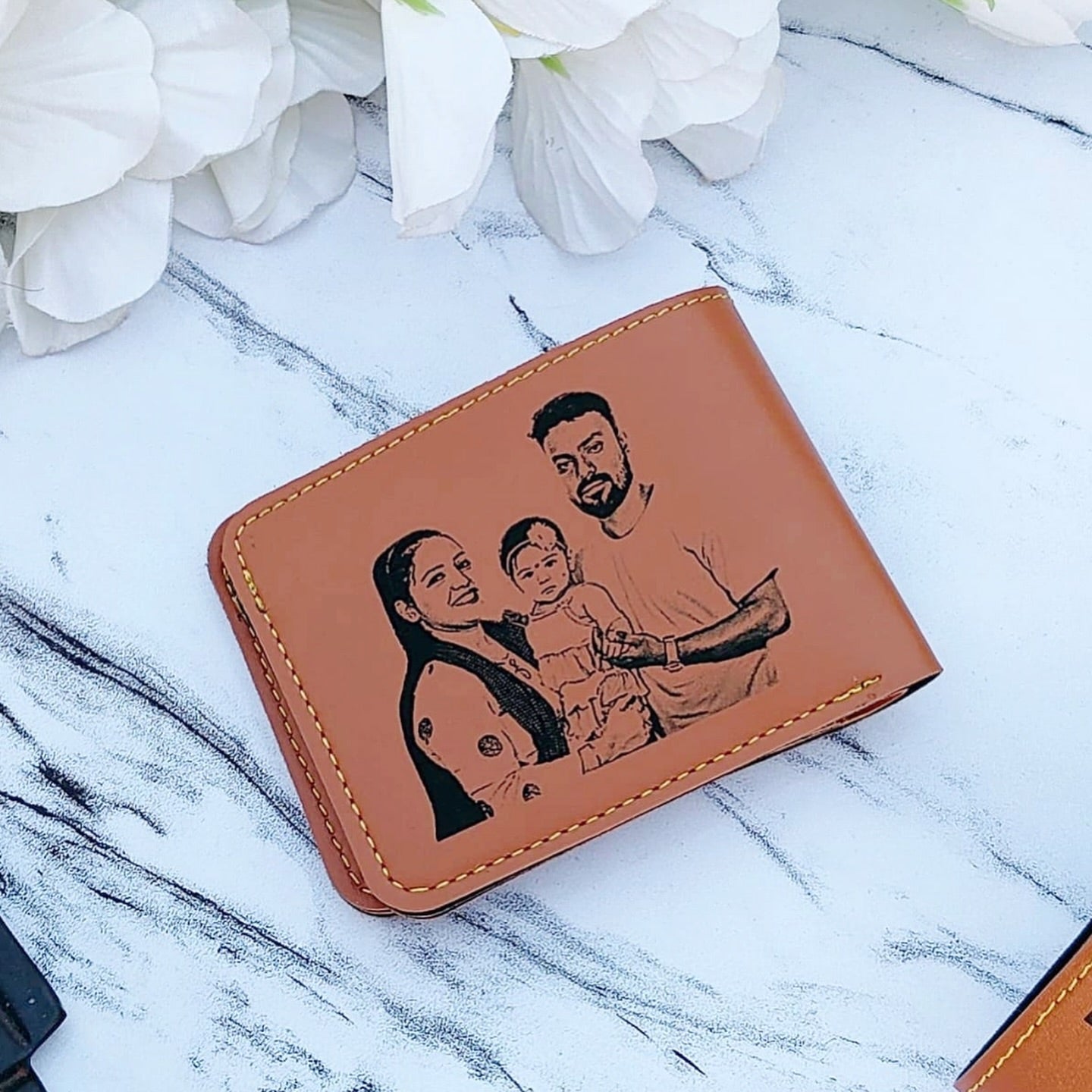 Personalized Premium Leather Sketch Wallet
