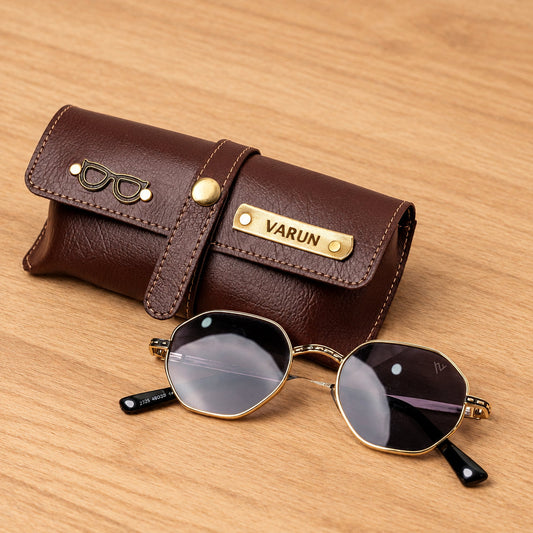 Personalized Premium Leather Eye Wear Case