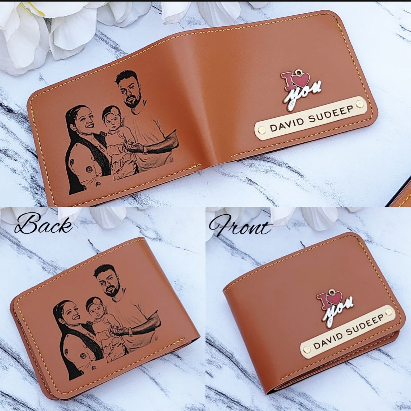 Personalized Premium Leather Sketch Wallet