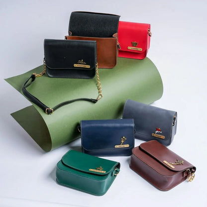 Personalized Premium Leather Sling Bag For Women