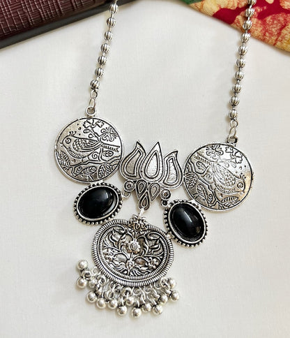 Traditional Long Oxidised Necklace for Women