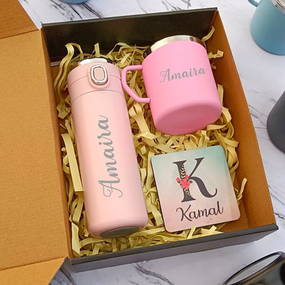 Personalized Flask, Cup & Magnet Combo Set