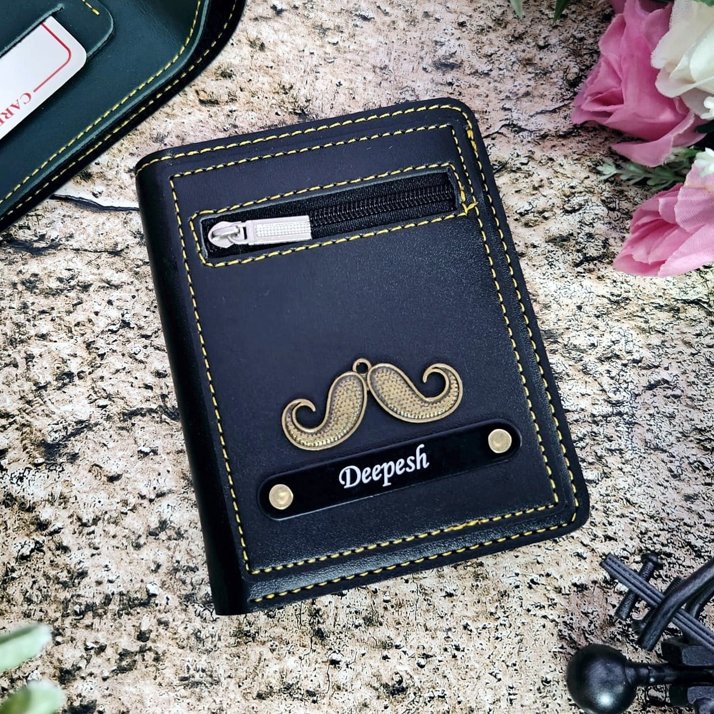 Personalized Premium Leather Compact Unisex Wallet