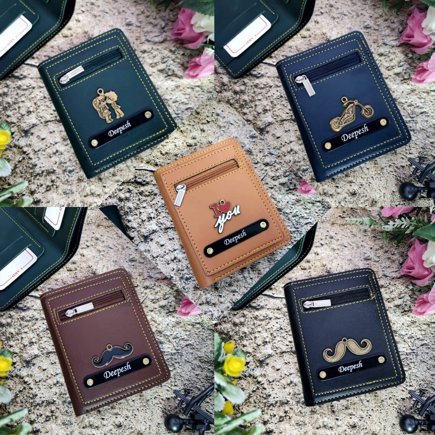 Personalized Premium Leather Compact Unisex Wallet