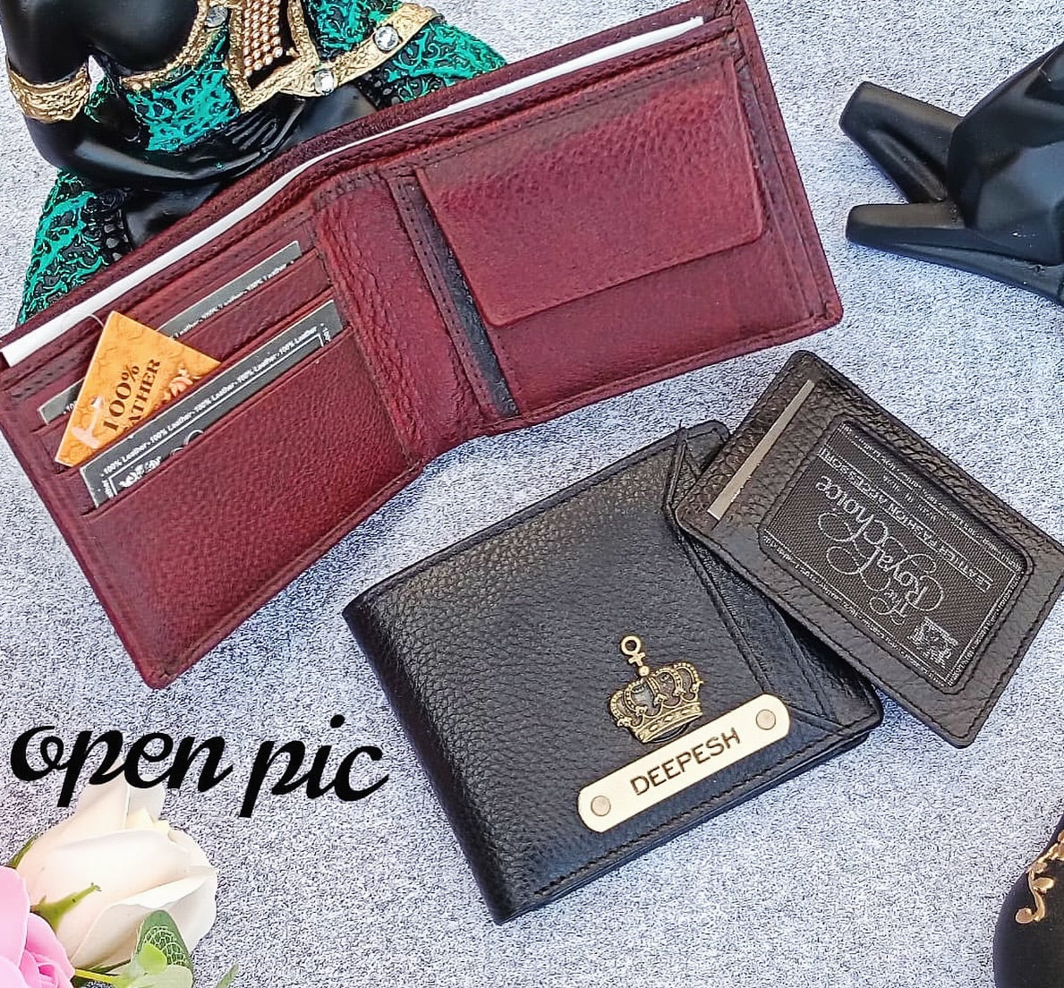 Personalized Spanish Very High Quality Leather Wallet