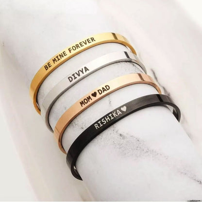 Personalized Stainless Steel Unisex Adjustable Kada