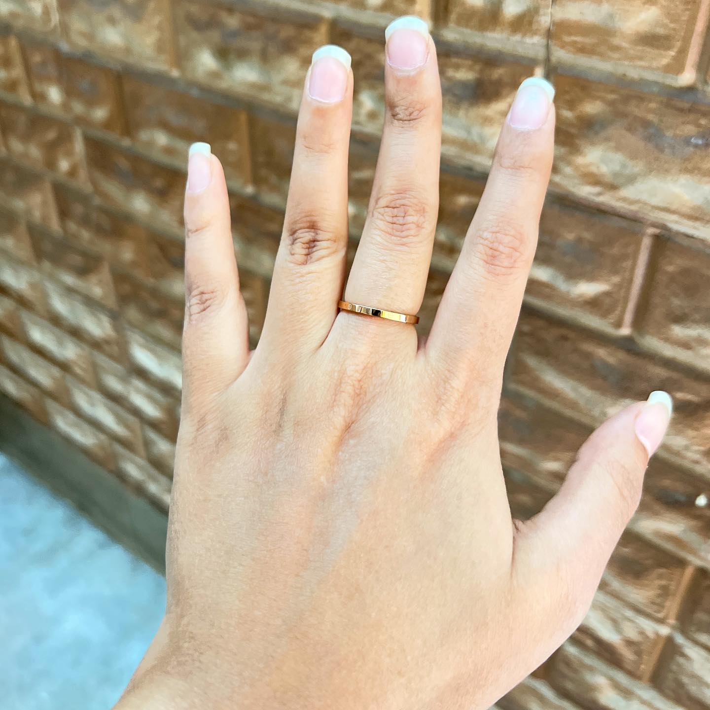 Golden Minimal Anti-Tarnish Ring