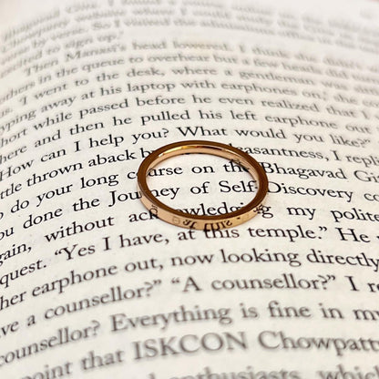 Golden Minimal Anti-Tarnish Ring