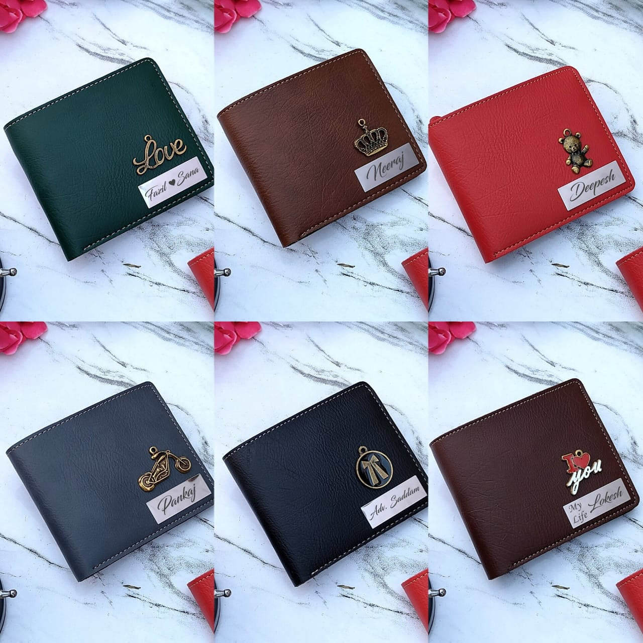 Personalized Premium Leather Wallet With Steel Strip For Men