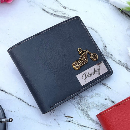 Personalized Premium Leather Wallet With Steel Strip For Men