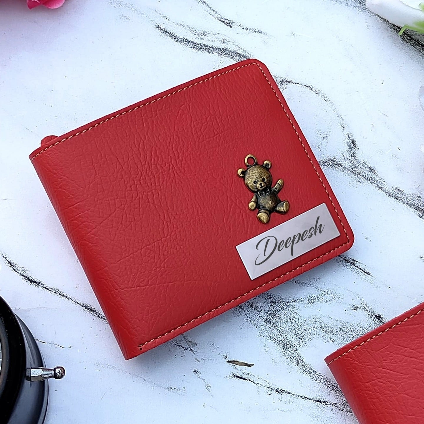 Personalized Premium Leather Wallet With Steel Strip For Men