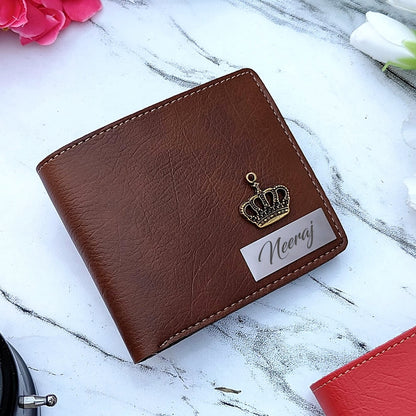 Personalized Premium Leather Wallet With Steel Strip For Men